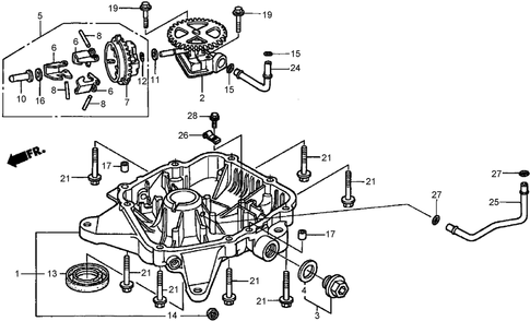 Part Location Diagram of 15100-Z0A-811 Lawn Boy OIL PUMP Assembly